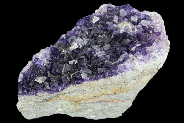 Purple Cubic Fluorite Crystal Cluster - Morocco #108710